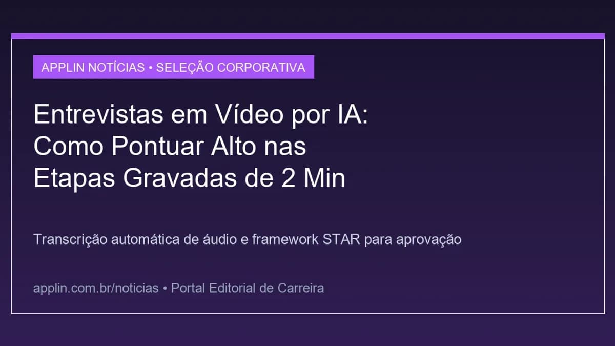 Candidato realizando entrevista em vídeo assíncrona com avaliação algorítmica por IA