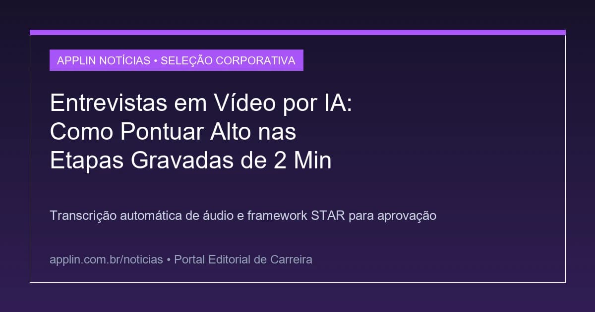 Candidato realizando entrevista em vídeo assíncrona com avaliação algorítmica por IA